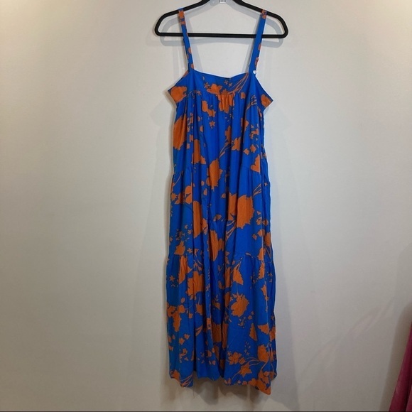 ATL Abel the Label Sz M Summer Dress Tiered Skirt Spaghetti Straps NWT - Picture 2 of 13